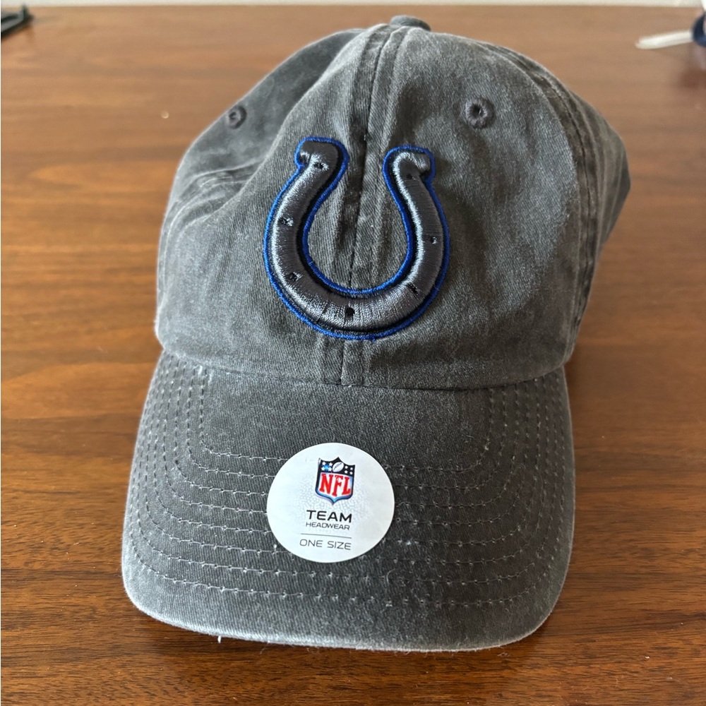 NFL official Team wear Gray Cap with Blue embroidered Logo